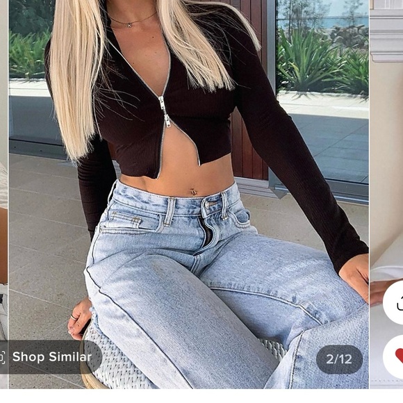 FASHION NOVA ZIPPER TOP - Picture 6 of 7